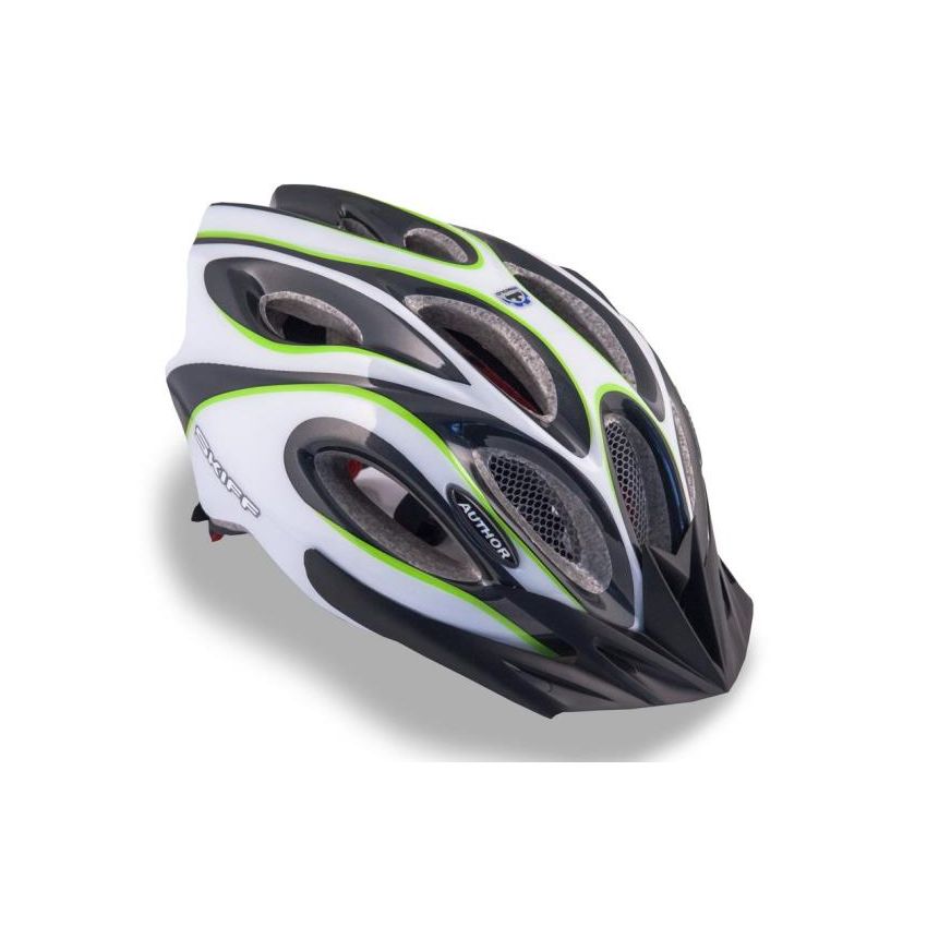 Kask AUTHOR SKIFF biało-czarno-zielony 58-62 