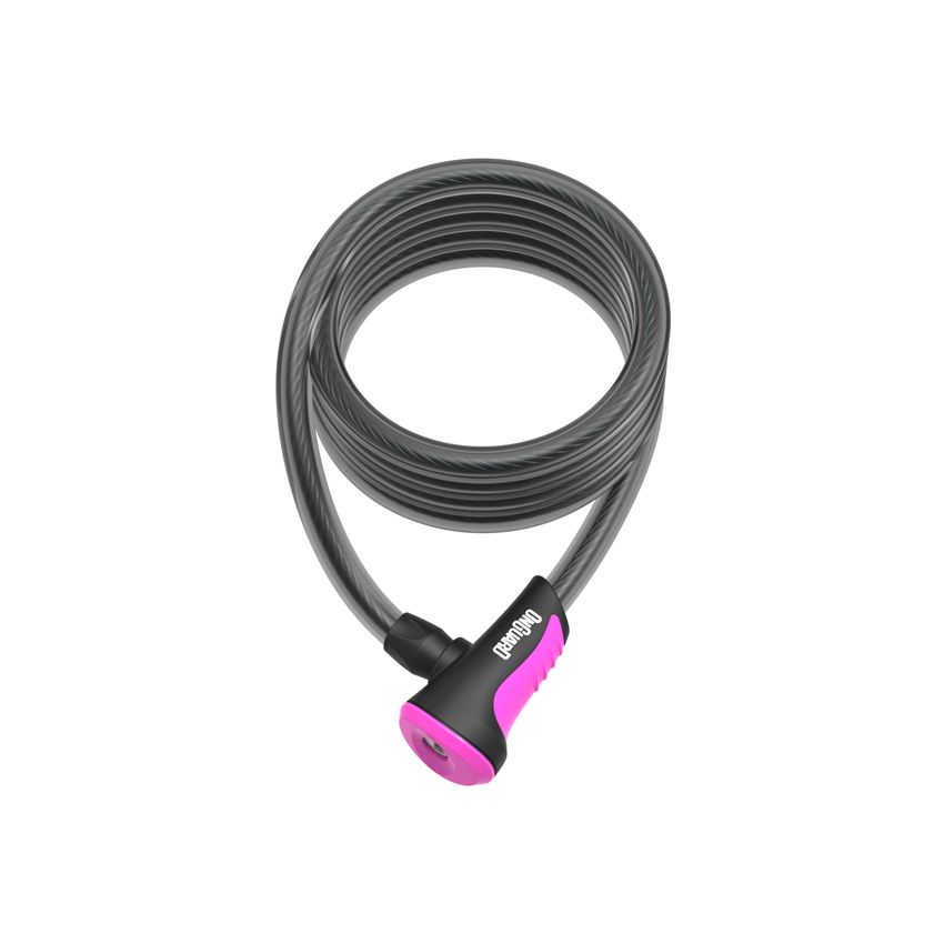 Zapięcie rowerowe ONGUARD NEON 8162PN Linka - 12mm 180cm - uchwyt + 2 x Klucze z kodem różowe 