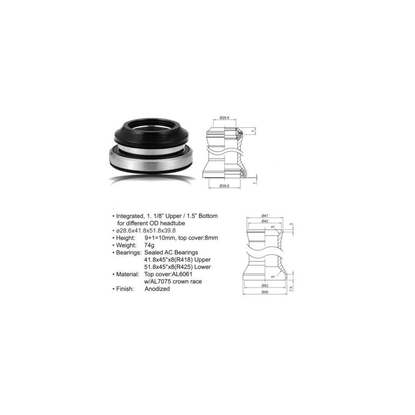  Stery AUTHOR ACO-HS40 Integrated 1-1/8