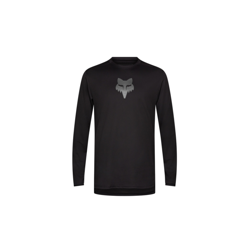 Koszulka Rowerowa z Długim Rękawem FOX Ranger Head Black