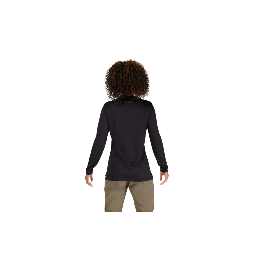 Koszulka Rowerowa Z Długim Rękawem FOX Lady Head Black
