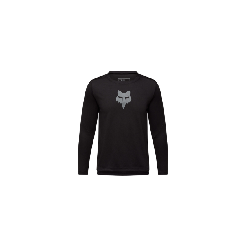 Koszulka Rowerowa Z Długim Rękawem Fox Junior Ranger Head Black