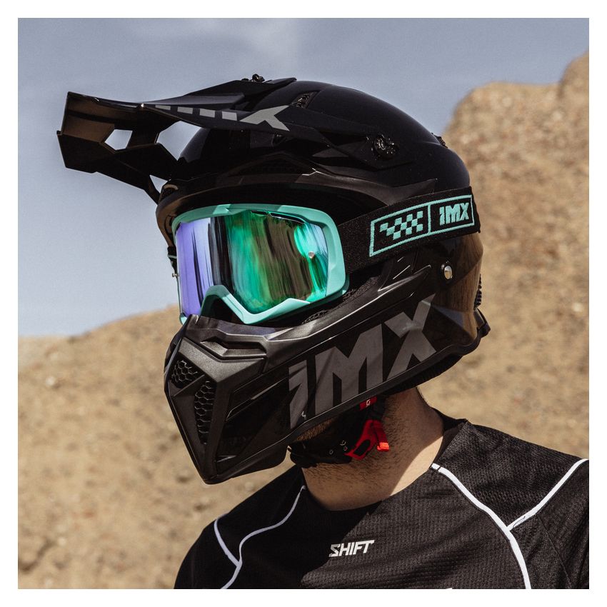 Gogle IMX Endurance Race Turquoise Matt/Black (szyba iridium green + clear)