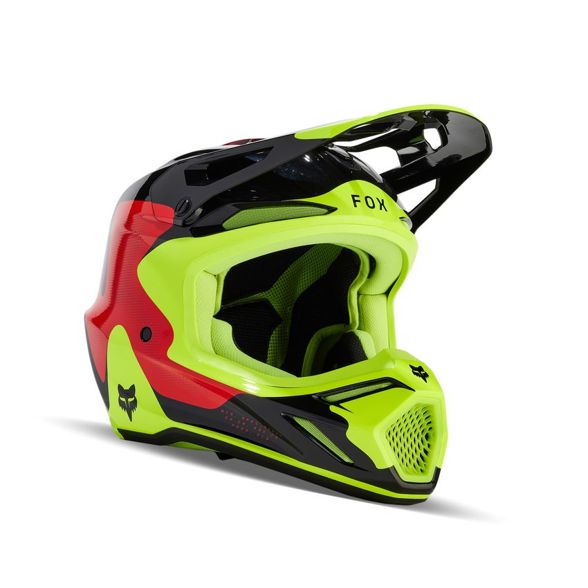 Fox Kask Motocyklowy  V3 Revise Red Yellow M