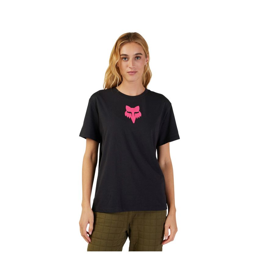 Fox T-shirt Damski  Head Black Pink Xs