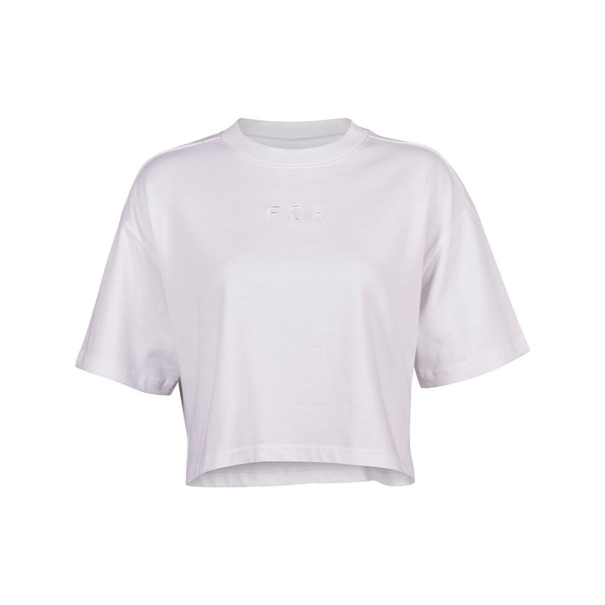 Fox T-shirt Damski  Wordmark Os Crop White Xs