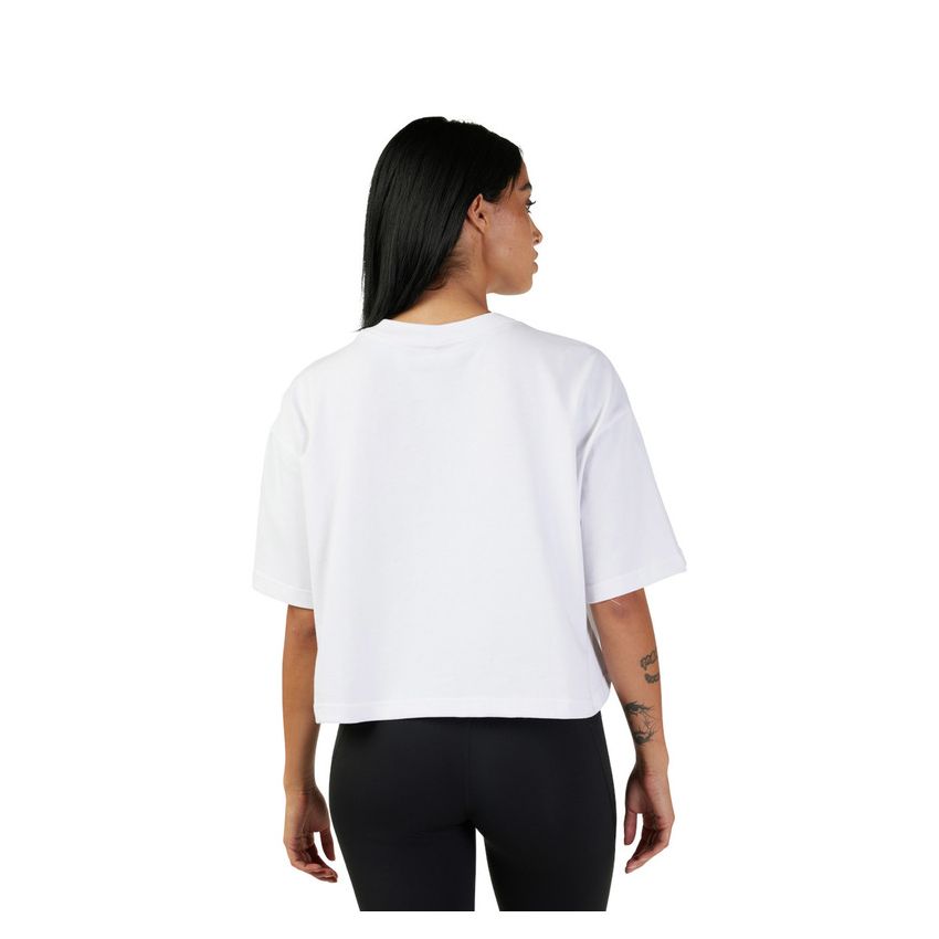Fox T-shirt Damski  Wordmark Os Crop White Xs