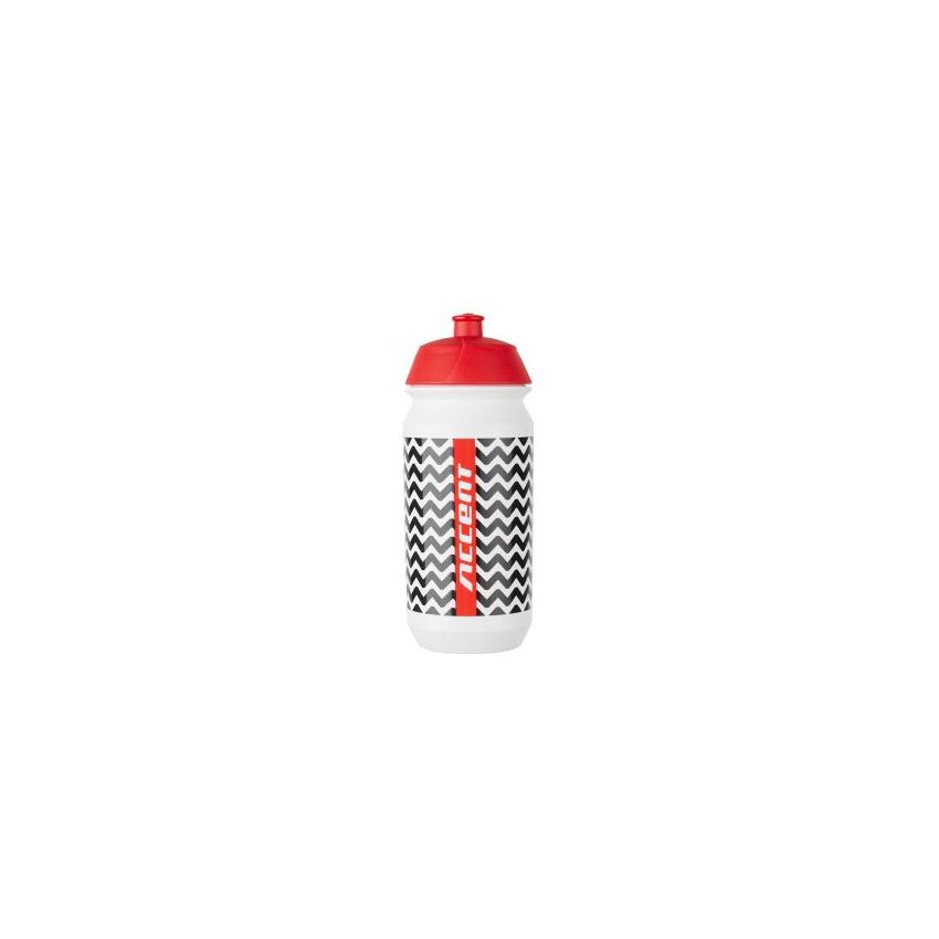 Accent Bidon ZigZac biało-czerwony 500 ml 