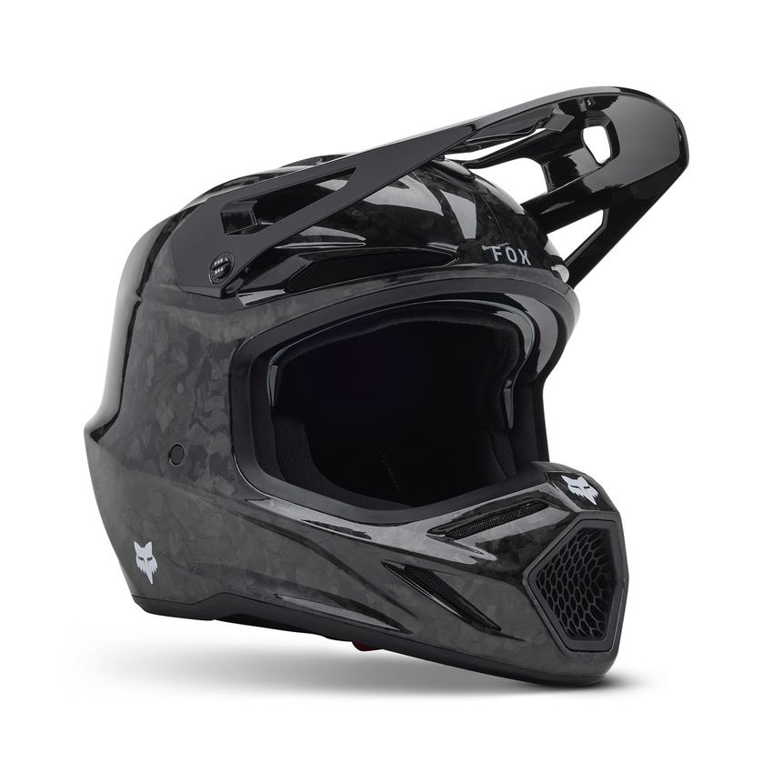 Fox Kask Motocyklowy  V3 Rs Carbon Solid Black S