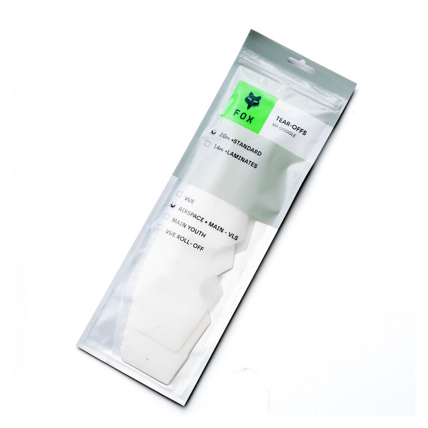 Fox Zrywki  Mx24 Airspace/main Standard Tear Off 20pk Clear Os