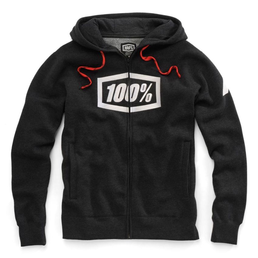 Bluza męska 100% SYNDICATE Hooded Zip Sweatshirt Black Heather White roz. L (NEW) 