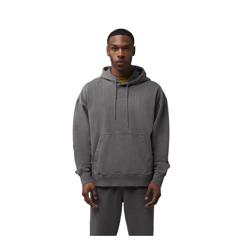 Fox Bluza Z Kapturem  Wordmark Oversized Fleece Po Pewter S