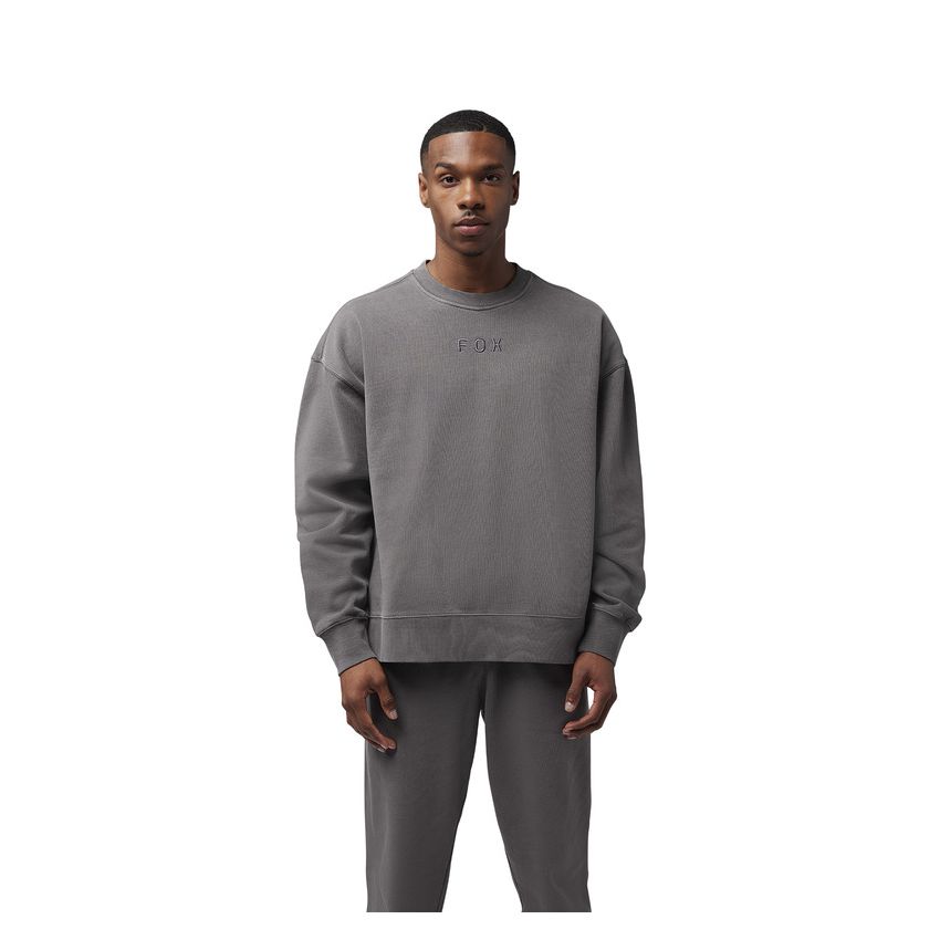 Fox Bluza  Wordmark Oversized Fleece Crew Pewter S