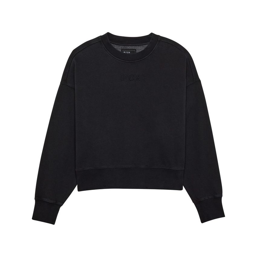 Fox Bluza Damska  Wordmark Oversized Fleece Crew Black Xs