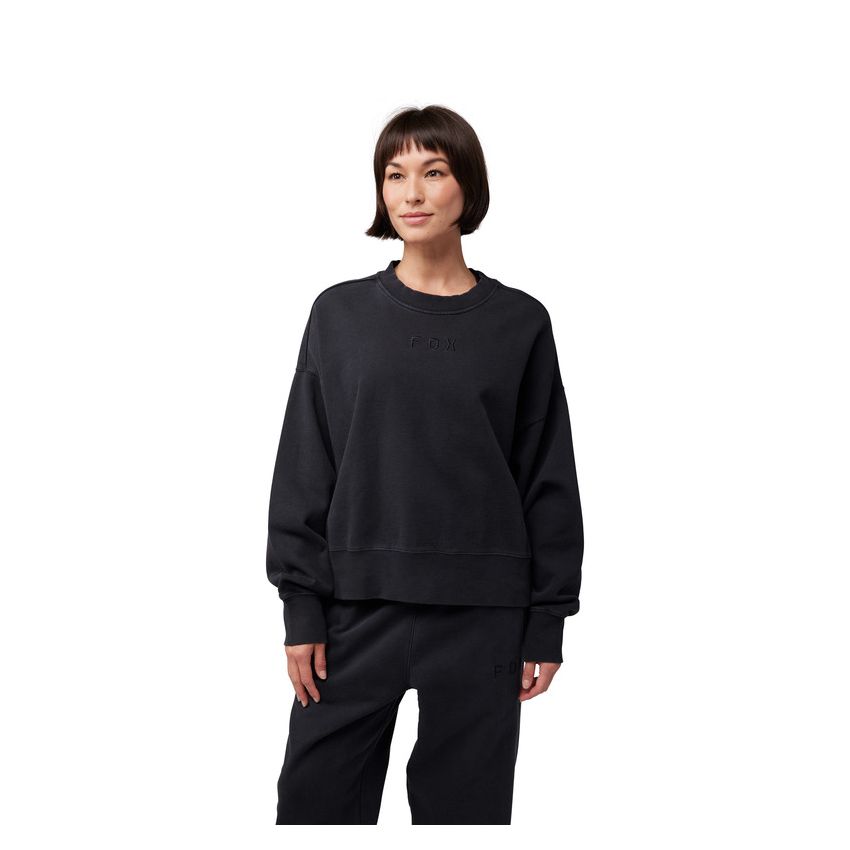 Fox Bluza Damska  Wordmark Oversized Fleece Crew Black Xs