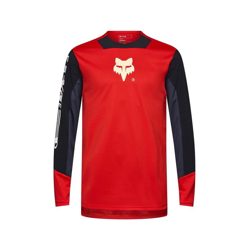 Fox Koszulka Rowerowa Z DŁugim RĘkawem  Defend Elevated Fluo Red S