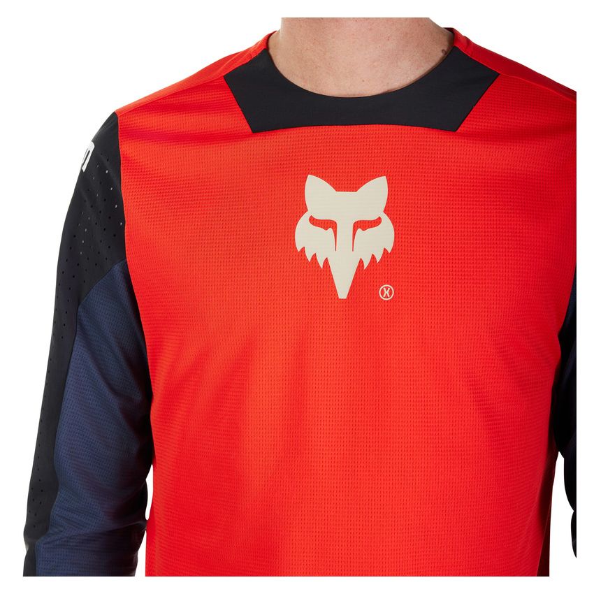 Fox Koszulka Rowerowa Z DŁugim RĘkawem  Defend Elevated Fluo Red S