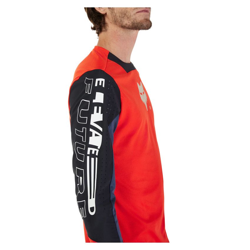 Fox Koszulka Rowerowa Z DŁugim RĘkawem  Defend Elevated Fluo Red S