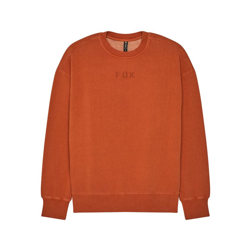 Fox Bluza  Wordmark Oversized Fleece Crew Cognac M