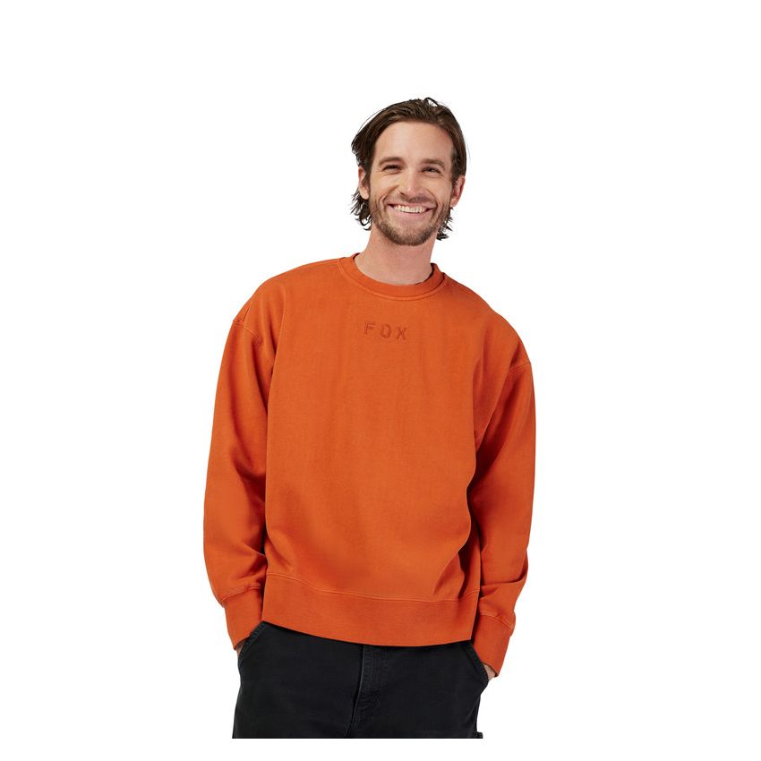 Fox Bluza  Wordmark Oversized Fleece Crew Cognac M