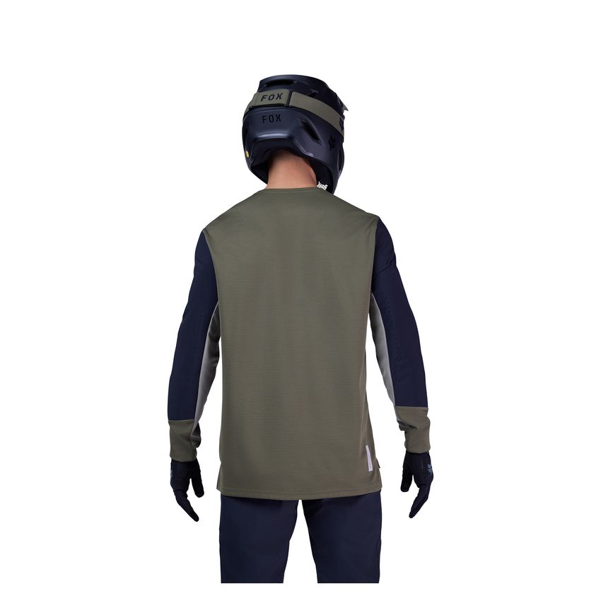 Fox Koszulka Rowerowa Z DŁugim RĘkawem  Defend Olive Green S