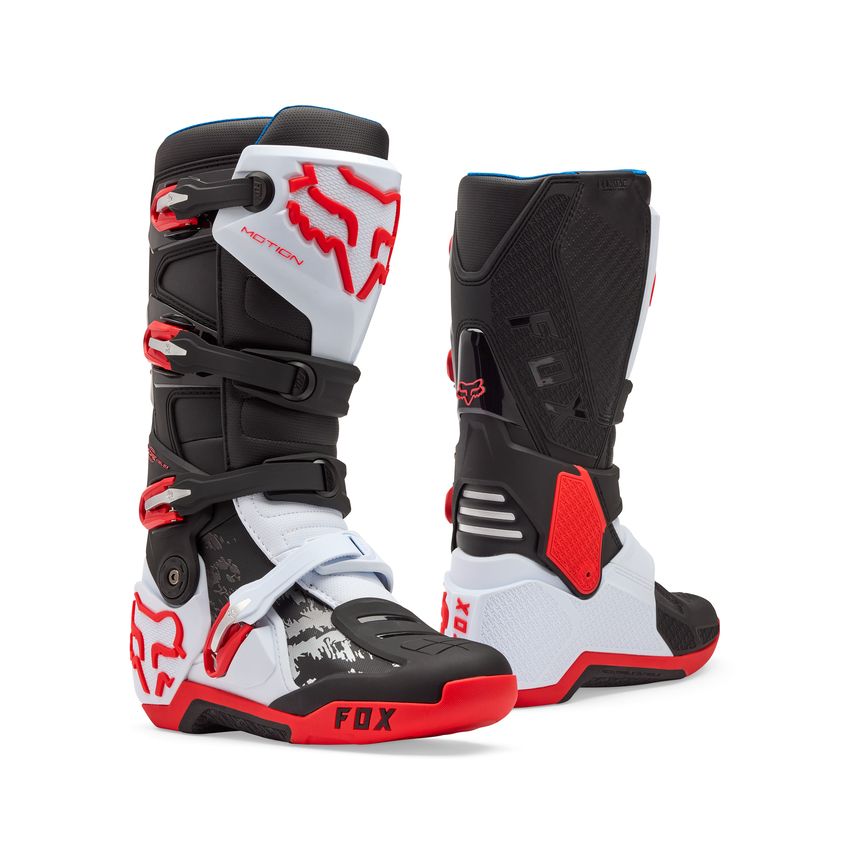 Fox Buty Motocyklowe  Motion White Fluo Red 9 (wkŁadka 260mm)
