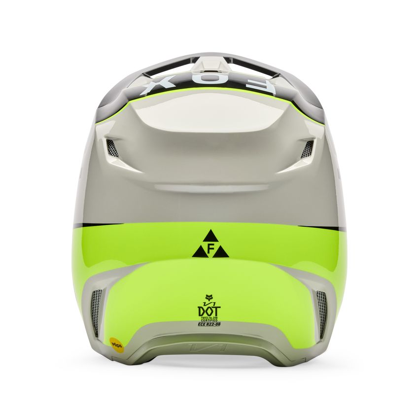 Fox Kask Motocyklowy  V1 Collect Grey Yellow S