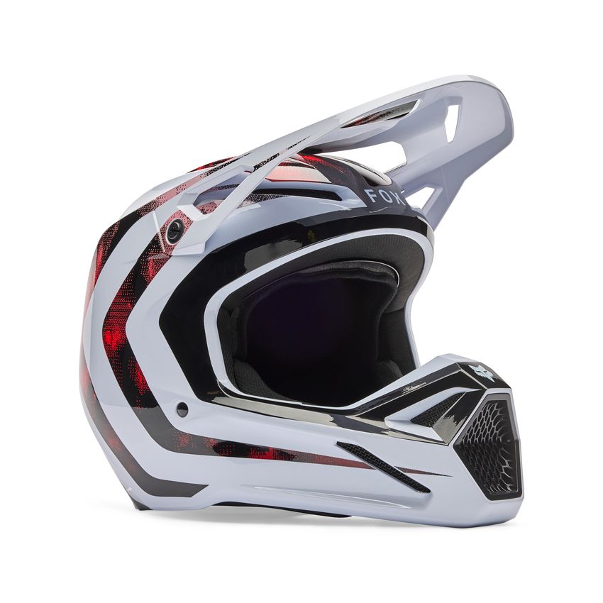 Fox Kask Motocyklowy  V1 Kairos White Fluo Red Xl