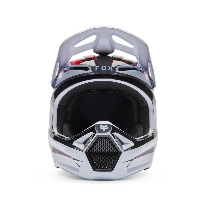 Fox Kask Motocyklowy  V1 Kairos White Fluo Red Xl