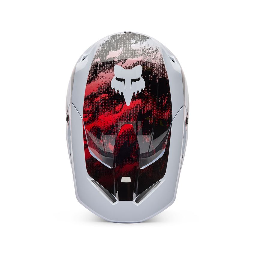 Fox Kask Motocyklowy  V1 Kairos White Fluo Red Xl