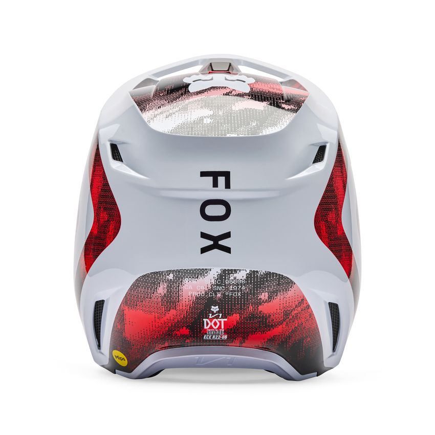 Fox Kask Motocyklowy  V1 Kairos White Fluo Red Xl