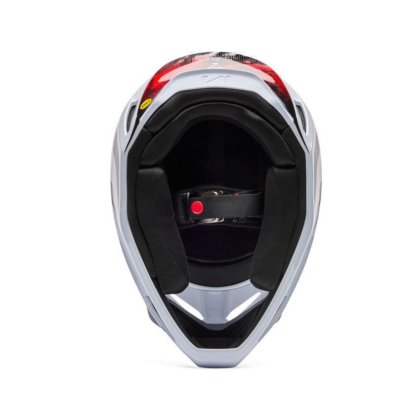 Fox Kask Motocyklowy  V1 Kairos White Fluo Red Xl