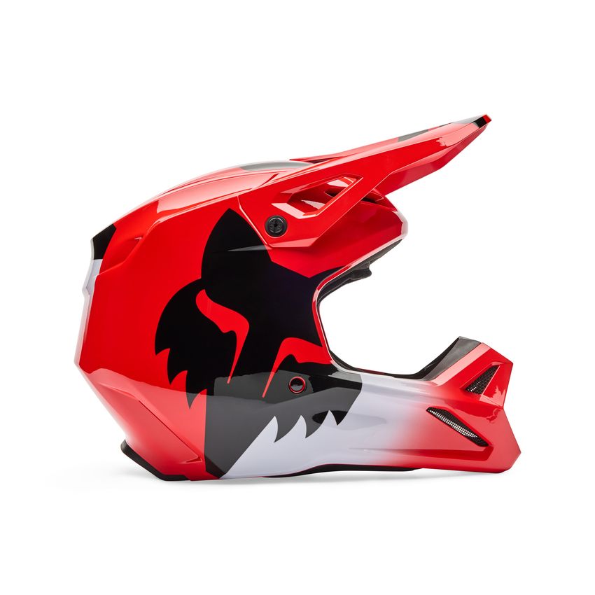 Fox Kask Motocyklowy  V1 Shield Fluo Red S