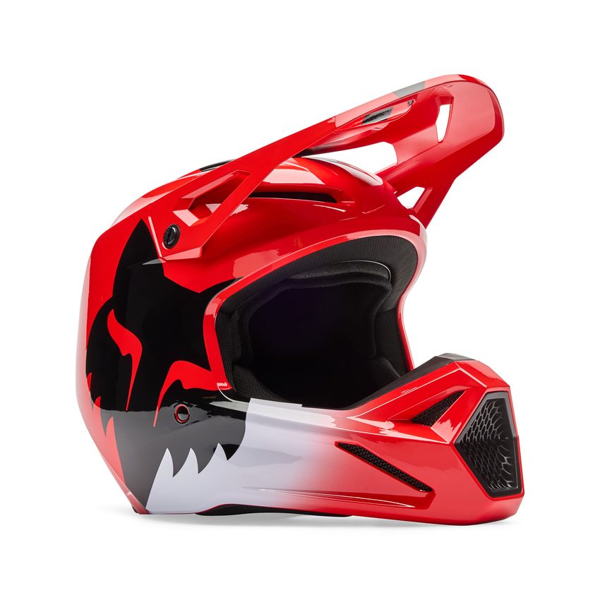 Fox Kask Motocyklowy  V1 Shield Fluo Red S