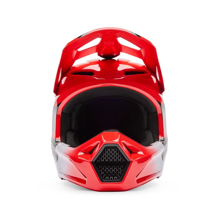 Fox Kask Motocyklowy  V1 Shield Fluo Red S