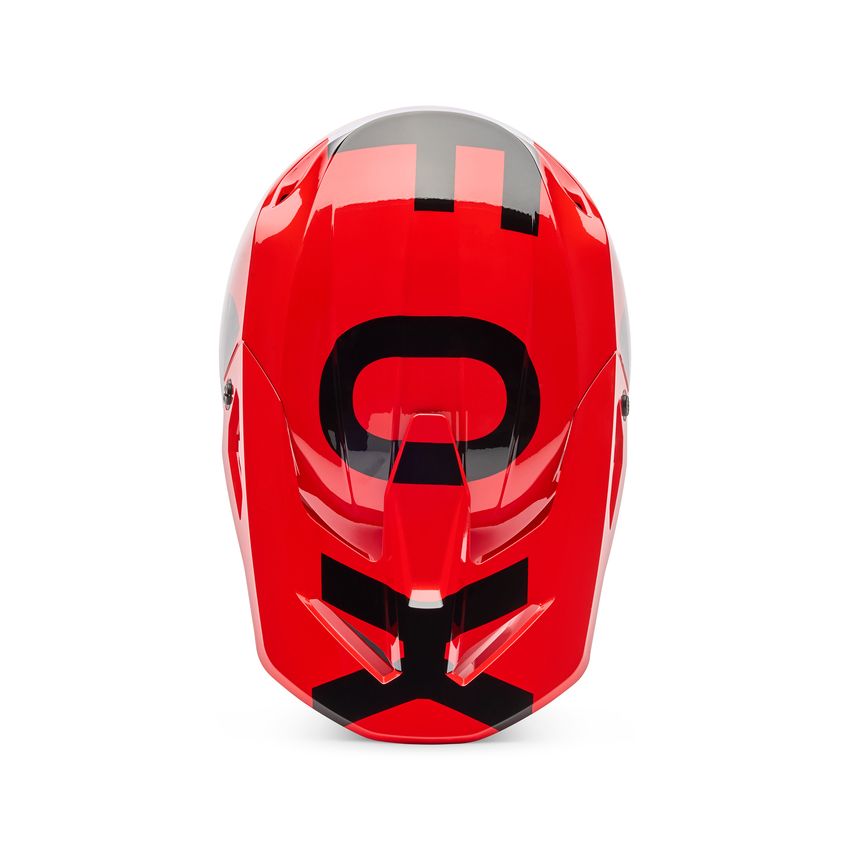 Fox Kask Motocyklowy  V1 Shield Fluo Red S
