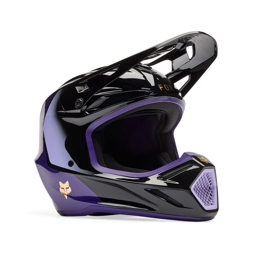 Fox Kask Motocyklowy  V3 Drip Black Purple S