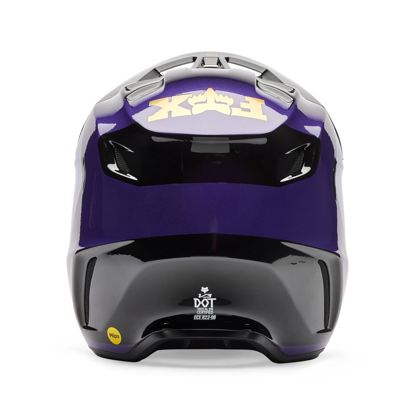 Fox Kask Motocyklowy  V3 Drip Black Purple S