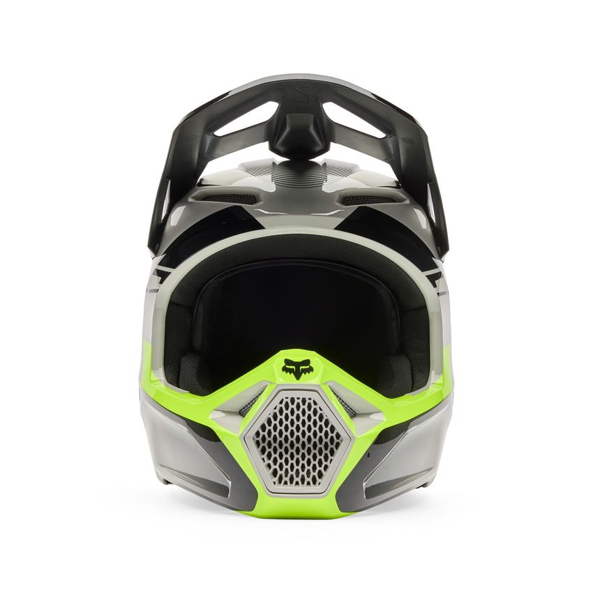Fox Kask Motocyklowy Junior V1 Collect Grey Yellow Yl