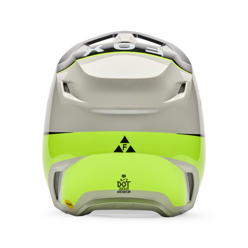 Fox Kask Motocyklowy Junior V1 Collect Grey Yellow Yl