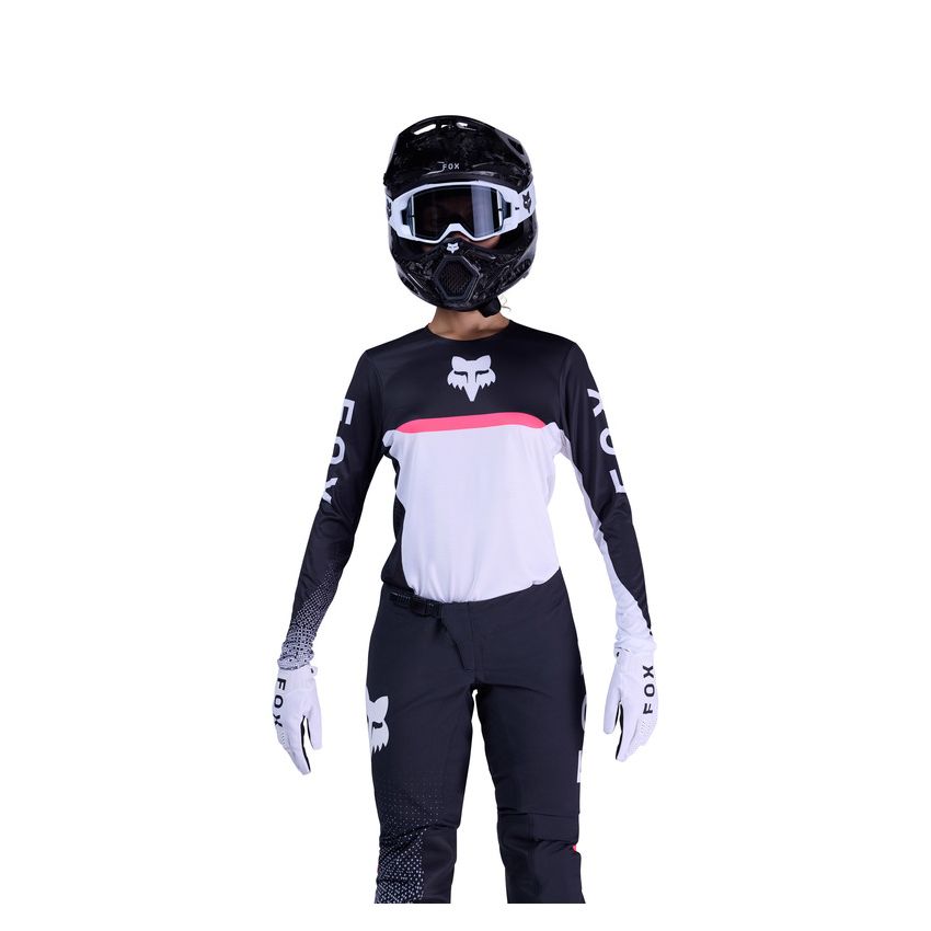 Fox Bluza Motocyklowa Damska Flexair Fracture White Black M