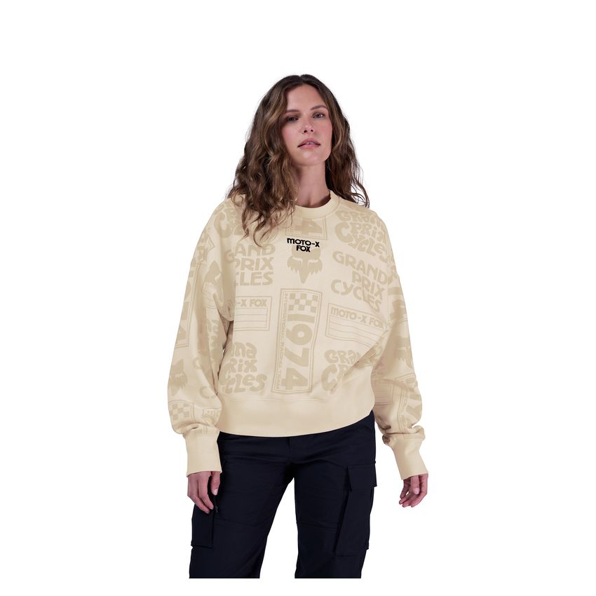 Fox Bluza Damska  Circa 74 Oversized Fleece Crew Off White Xs