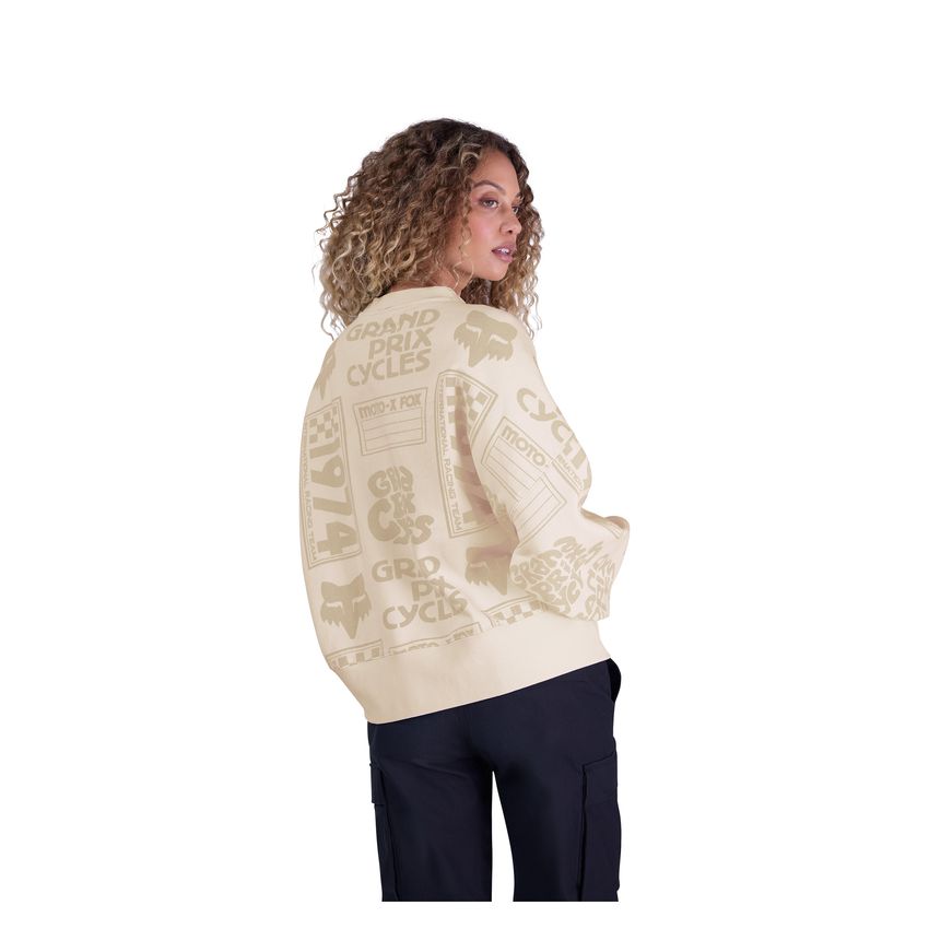 Fox Bluza Damska  Circa 74 Oversized Fleece Crew Off White Xs