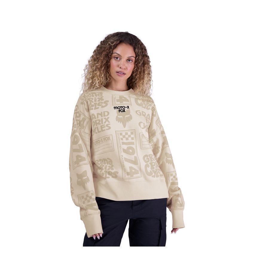 Fox Bluza Damska  Circa 74 Oversized Fleece Crew Off White Xs