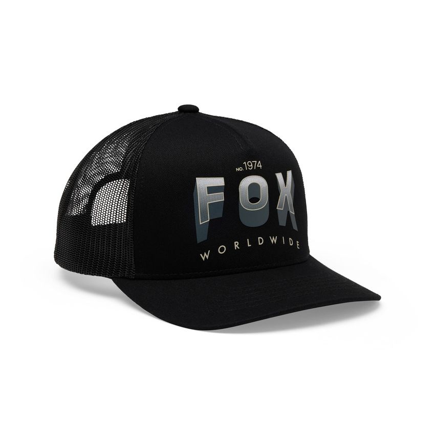 Czapka z daszkiem FOX Block Mesh Trucker Black