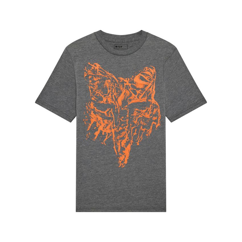 Fox T-shirt Junior  Image Print Head Heather Dark Grey Ys