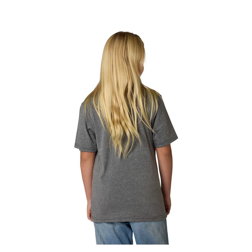 Fox T-shirt Junior  Image Print Head Heather Dark Grey Ys