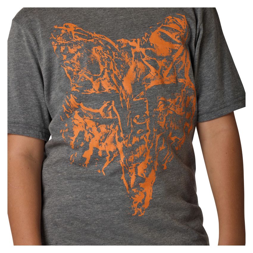 Fox T-shirt Junior  Image Print Head Heather Dark Grey Ys
