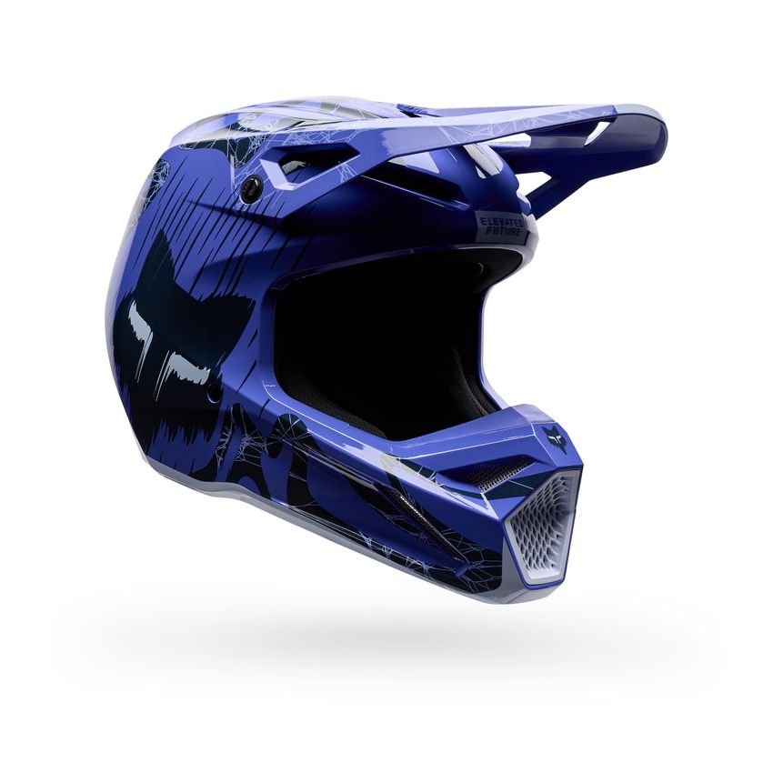 FOX Kask Motocyklowy Junior  V1 Diffuse Se Purple Dove Y