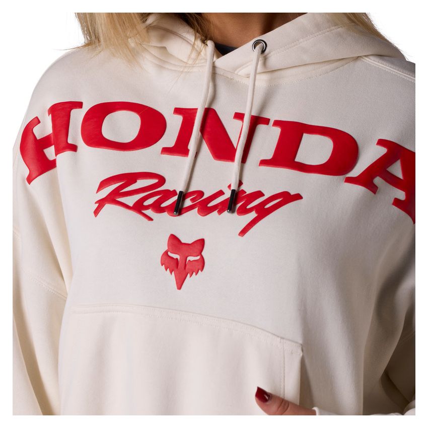 Fox Bluza Z Kapturem Damska  Honda Fleece Po Off White Xs